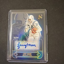 2025 Panini Silhouette - Lenny Moore Gold Parallel Short Print Auto /99 - Colts