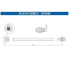 Bremsschlauch hinten rechts für VW Beetle 5C1 5C7 EOS 1F7 Golf 6 5K1 id73254