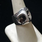 Vintage Brutalist Modernist Abstract sterling silver ring size 6.25/ 14.8 grams
