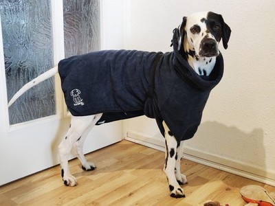KERBL Bademantel für Hunde Gr. L Hundebademantel aus Microfaser