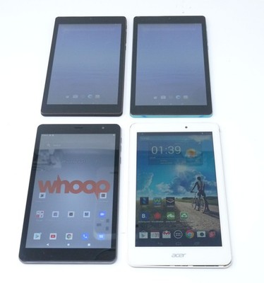 Lot of 4 Various Working 8'' Android Tablets - AT&T Trek 2 HD K88 / Joy Tab 2