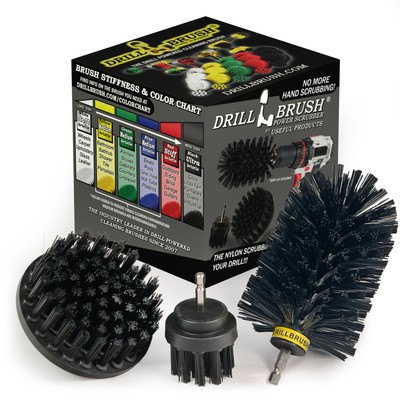 Grill Cleaning Brush Drill Attachment Set - Power Scrubber Drill Brush Cleaning 