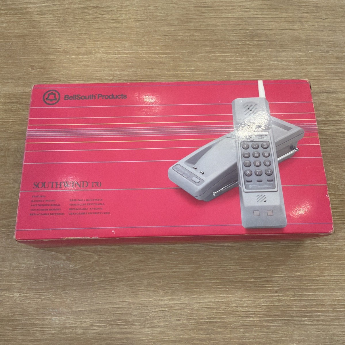 Vintage BellSouth Southwind 170 Cordless Telephone Grey Untested