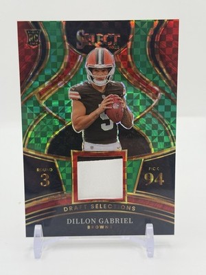 2025 Select Dillon Gabriel Draft Selections Memorabilia RC Patch Green Prizm #/5