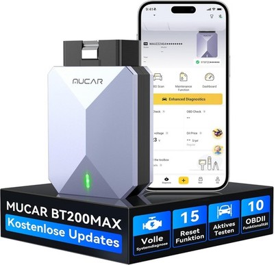 MUCAR BT200 MAX OBD2 Bluetooth Profi KFZ Diagnosegerät ALLE Marken Bidirektional