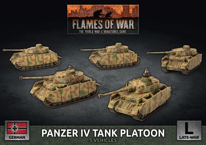 Flames of War Late War Germany Panzer IV Tank Platoon (Plastic) (GBX142)