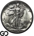 1942-D Walking Liberty Half Dollar, Choice BU++