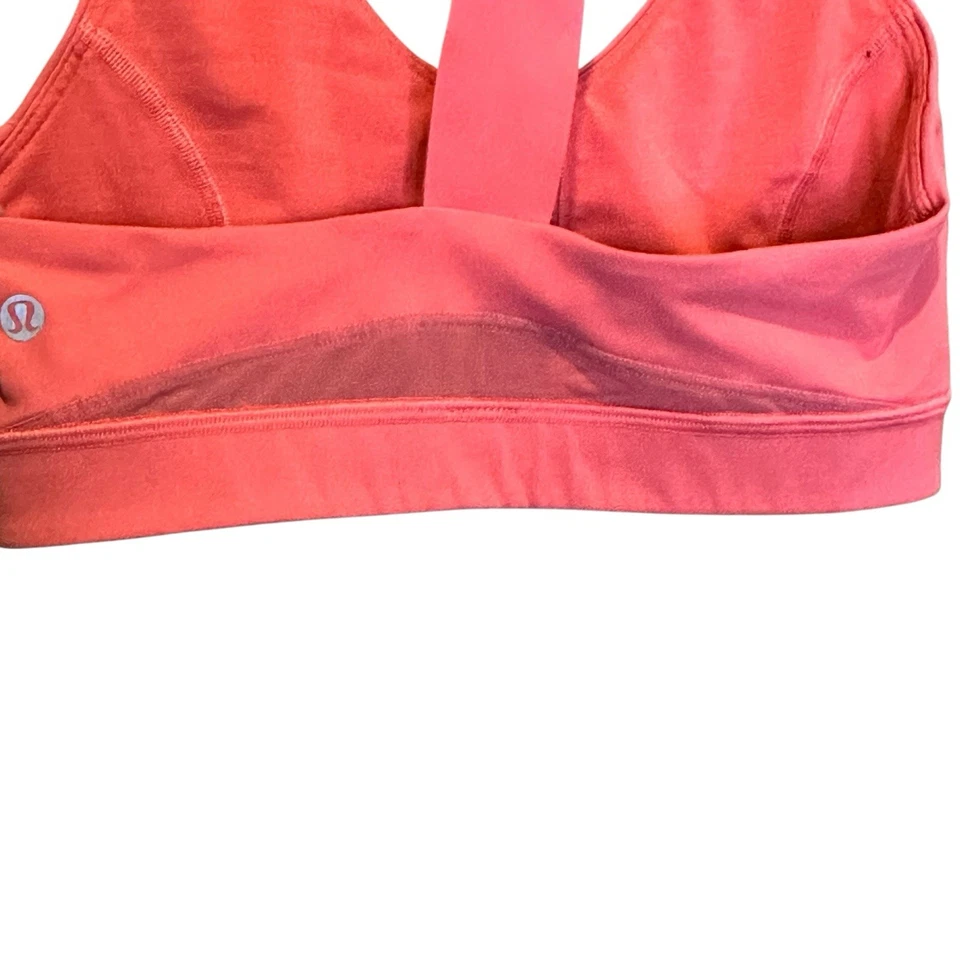 Sujetador deportivo Lululemon Break Free Nulux en tono claro flash coral para mujer talla 6 Foto 3 de 4