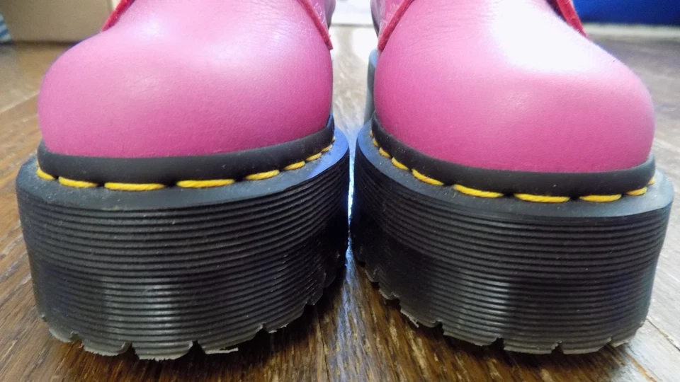 Botas Gruesas Dr Martens Jadon Plataforma Cuero Pisa Suave ROSA CHICLE Talla 6 Usadas en Excelente Condición Foto 4 de 4