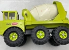 Mighty Tonka Green Classic Collector's Rubber Tires Cement Mixer Truck Toy