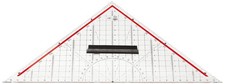 M  R 723320100 Square 32 cm Acrylic Glass Transparent, Backing    Red Single