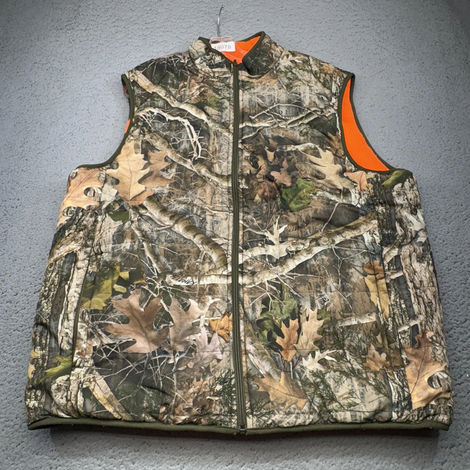 RedHead Hunting Vest Mens XL Realtree Reversible Camo Blaze Orange Insulated