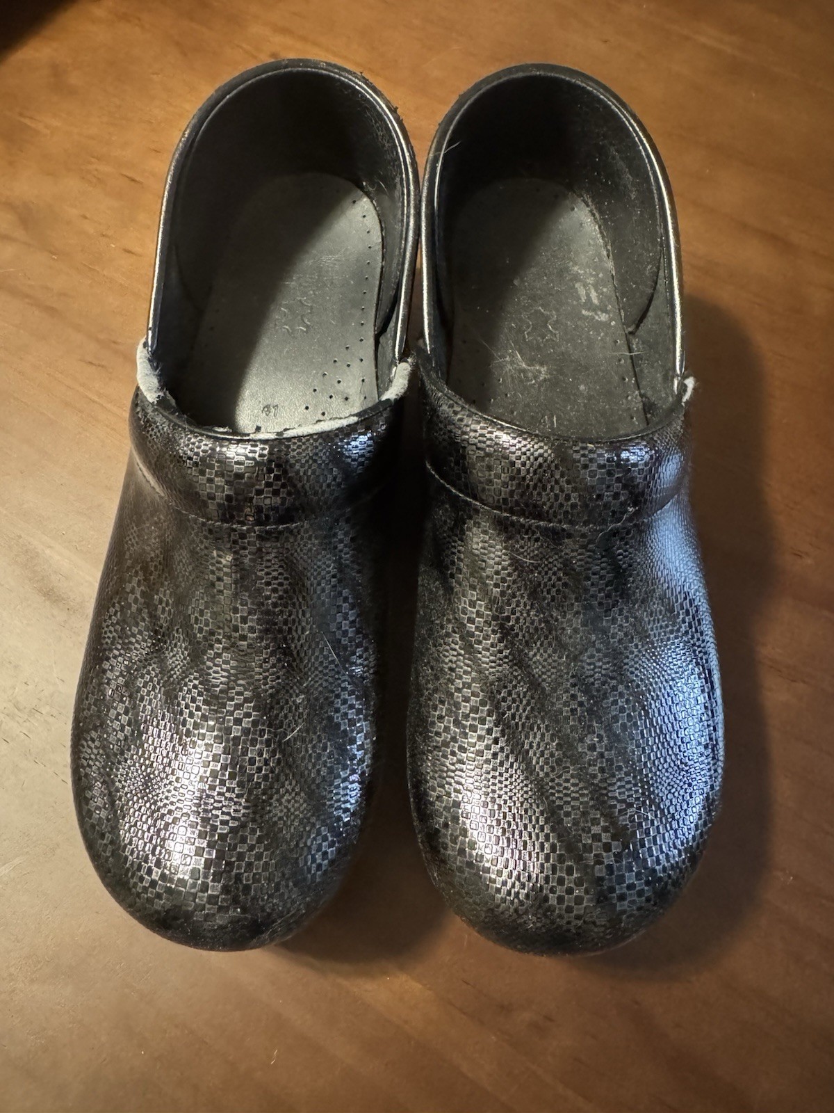 Dansko professional Patterned Leather Clogs Size … - image 1