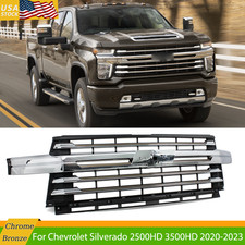 Chrome + Bronze Grille For Silverado 2500 3500hd 2020-2023 High Country 84394564