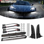 For CORVETTE C8 Stingray 2020-2026 Front LED Grille Bezel Fog Light Bars DRL Set