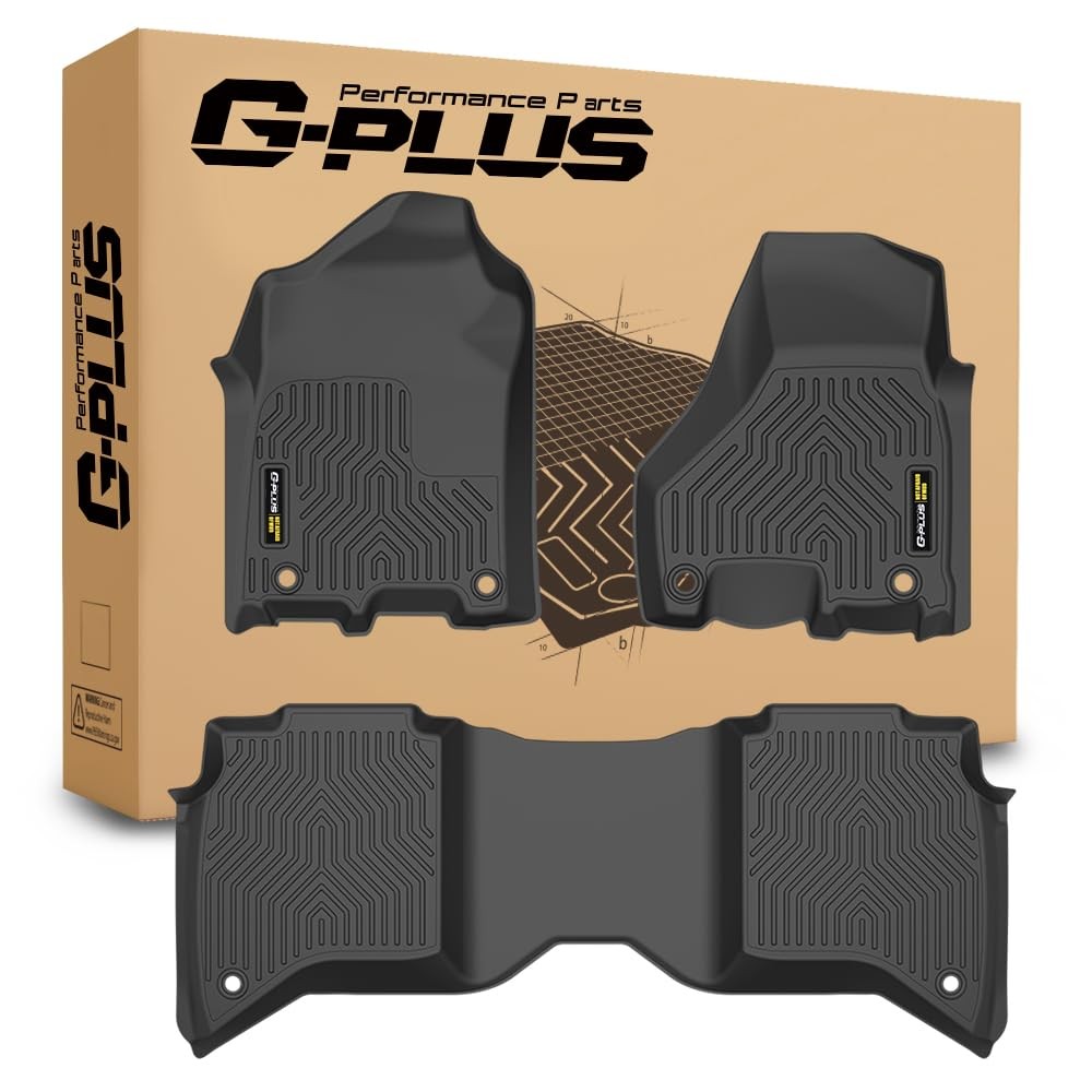Floor Mats for Ram 2500 3500 Crew Cab 2019-2024 1st Row Bucket Bench 2nd Row TPE