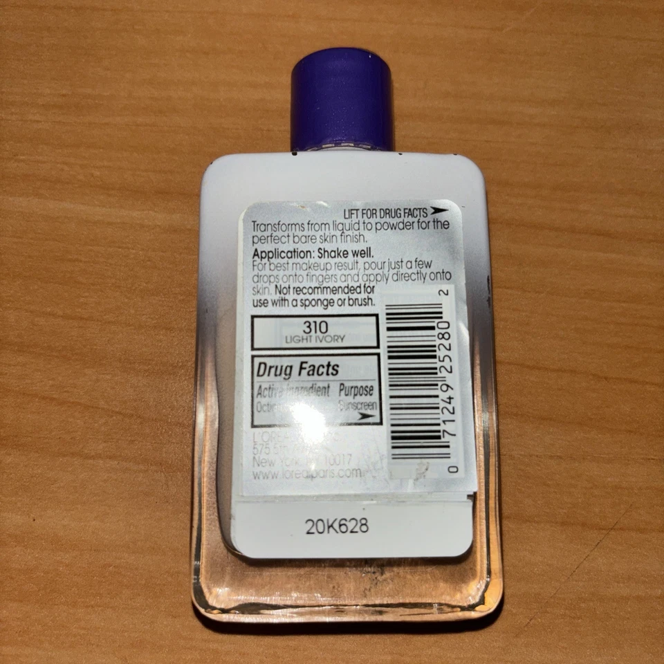 4pk LOREAL MAGIC NUDE LIQUID POWDER PERFECTING MAKEUP 310 LIGHT IVORY - Image 2 of 3