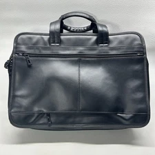 Samsonite Genuine Leather Business Case - Black Expendable Pre Owned 12X17X7+ ￼