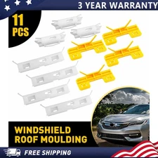 NEW 11pcs Windshield Roof Moulding Clips Repair Set For Honda Civic Accord Acura