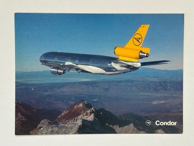 Postkarte Condor DC10 - 30 SILBER Flugzeug RARITÄT Postcard Plane RARITY