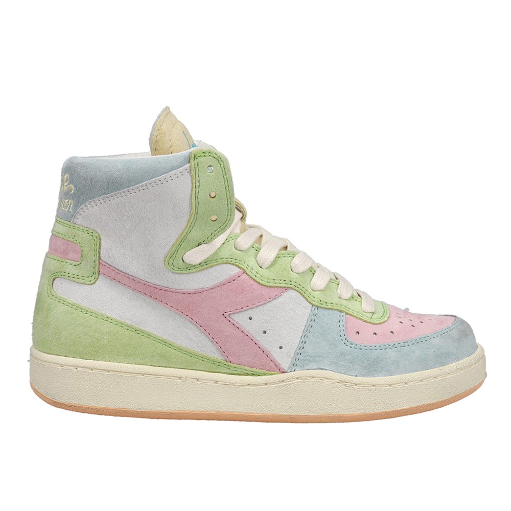 diadora Mi Basket Arcobaleno Italia High Top  Mens Multi, White Sneakers Casual