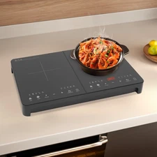 110V Double-head Induction Cookerp, Timing Induction Cooktop with 2 Burners