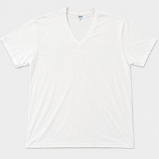 Vintage Jockey Power Knit Mens XL White V Neck T Shirt 46-48 USA Made