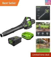 Lightweight 60V Leaf Blower with Turbo Boost - 125 MPH Speed for Fast Cleanup