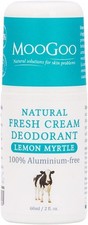 Moogoo Natural Deodorant Lemon Myrtle - Non-Irritating, Bicarb & Aluminium-Free