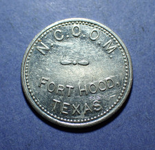 N.C.O.O.M. Fort Hood Texas "Good For" 10c Aluminum Token  AU