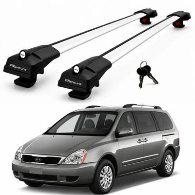 2X Roof Bars for Kia Sedona Vq 2006-2012 Lockable Roof Rack Cross Bars Grey