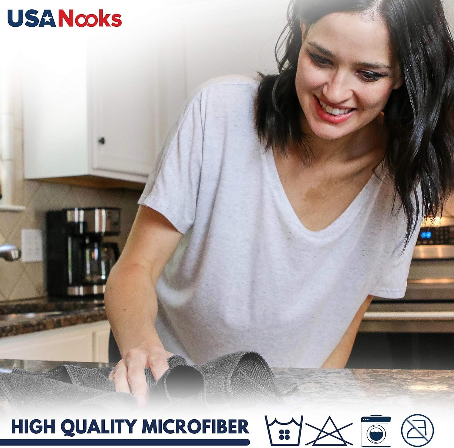 Microfiber Cleaning Cloth - 12Pcs 12.5x12.5 inch High Performance - 1200 Wash...