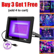 100W 395NM Black Light Bar UV LED Stage Blacklight for Party DJ Club Halloween