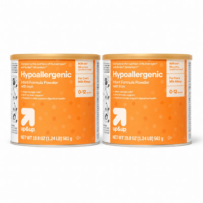 2 pack- Up & Up Hypoallergenic Infant Formula Non-GMO 19.8oz Lot EXP 03/08/2027