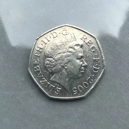 Rare 50p coin Saxon Johnson's Dictionary 1755 fifty pence penny plural 2005 - Picture 2 of 3