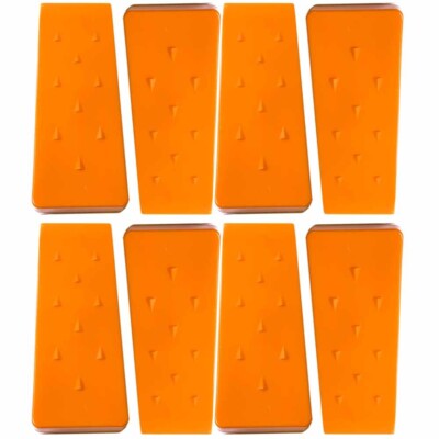 8 Pack 8'' Tree Felling Wedge Logging Bucking Falling ABS Plastic (Orange)