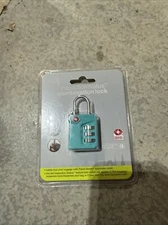NEW TSA Approved Travel Sentry Combination Luggage Lock Inspection Status Featur