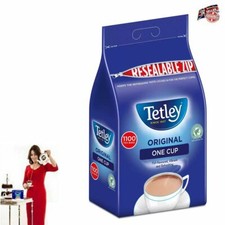 Tetley One Cup Tea Bags 1100 Bags Bulk Cuppa English Brakefast Catering Bag UK 0.05 per strip