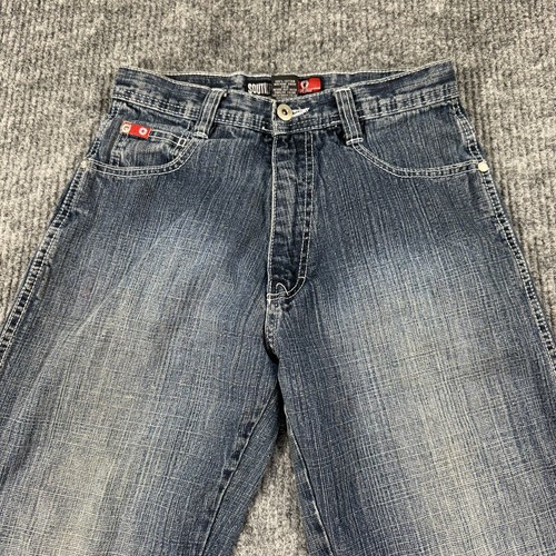 VTG Y2K Southpole Wide Leg RED Tab Jeans Boys Size 14 Hip-Hop Rave Skater - Picture 8 of 21