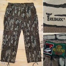 REDHEAD - Vtg Trebark Green Tan Camo Hunting Skate Pants, Mens LARGE 36 x 30