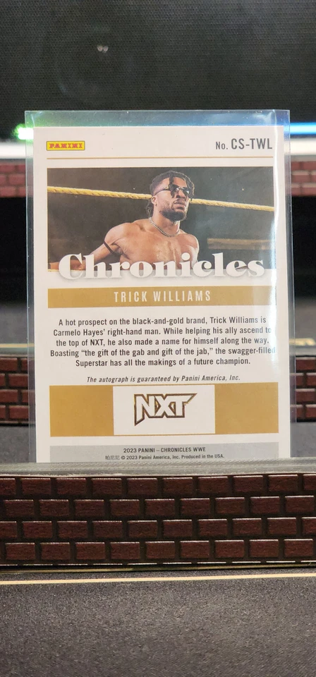 2023 Panini WWE Chronicles Trick Williams Signatures Purple Parallel Auto 5/49 - Image 3 of 3