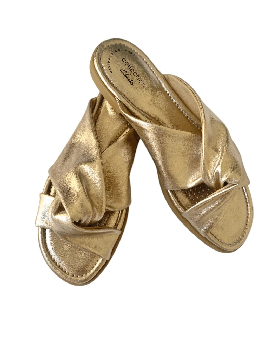 CLARKS Sandali Clark's Reyna Twist metallizzati taglia 7 5