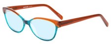 Marie Claire MC6215-BTU Ladies Blue Light Glasses Cateye Brown Blue Crystal 55mm