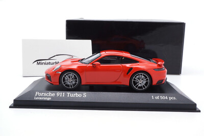 Porsche 911 Turbo S - Lavaorange - 2020 - 1:43 - Minichamps