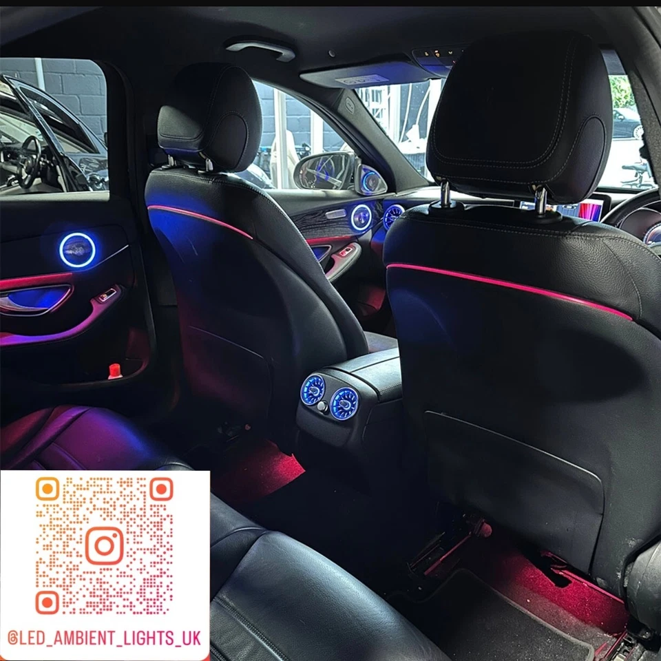 Mercedes C Class W205 & GLC X253 2015-2021 64 Colours Ambient Light Kit RHD UK - Image 2 of 2