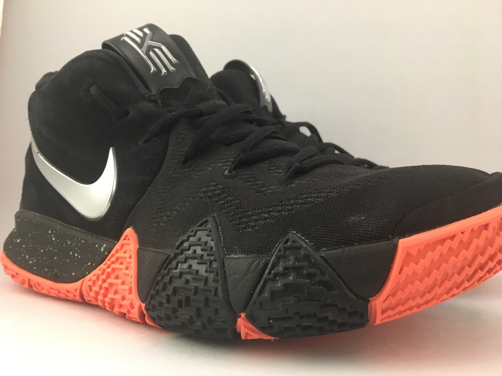 kyrie 4 black and orange