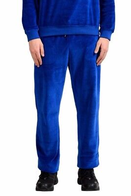 Versace Men's Blue Velour Sweat Track Pants Size L XL 2XL 3XL 4XL 5XL 