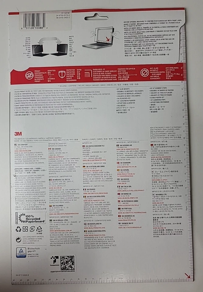 3M Blackout Frameless Privacy Filter for 15" Notebook Monitor PF150C3B - Image 2 of 3