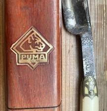 Vintage Razor With Wooden Box Fried Wilh Engels FWE Special Solingen Straight PO