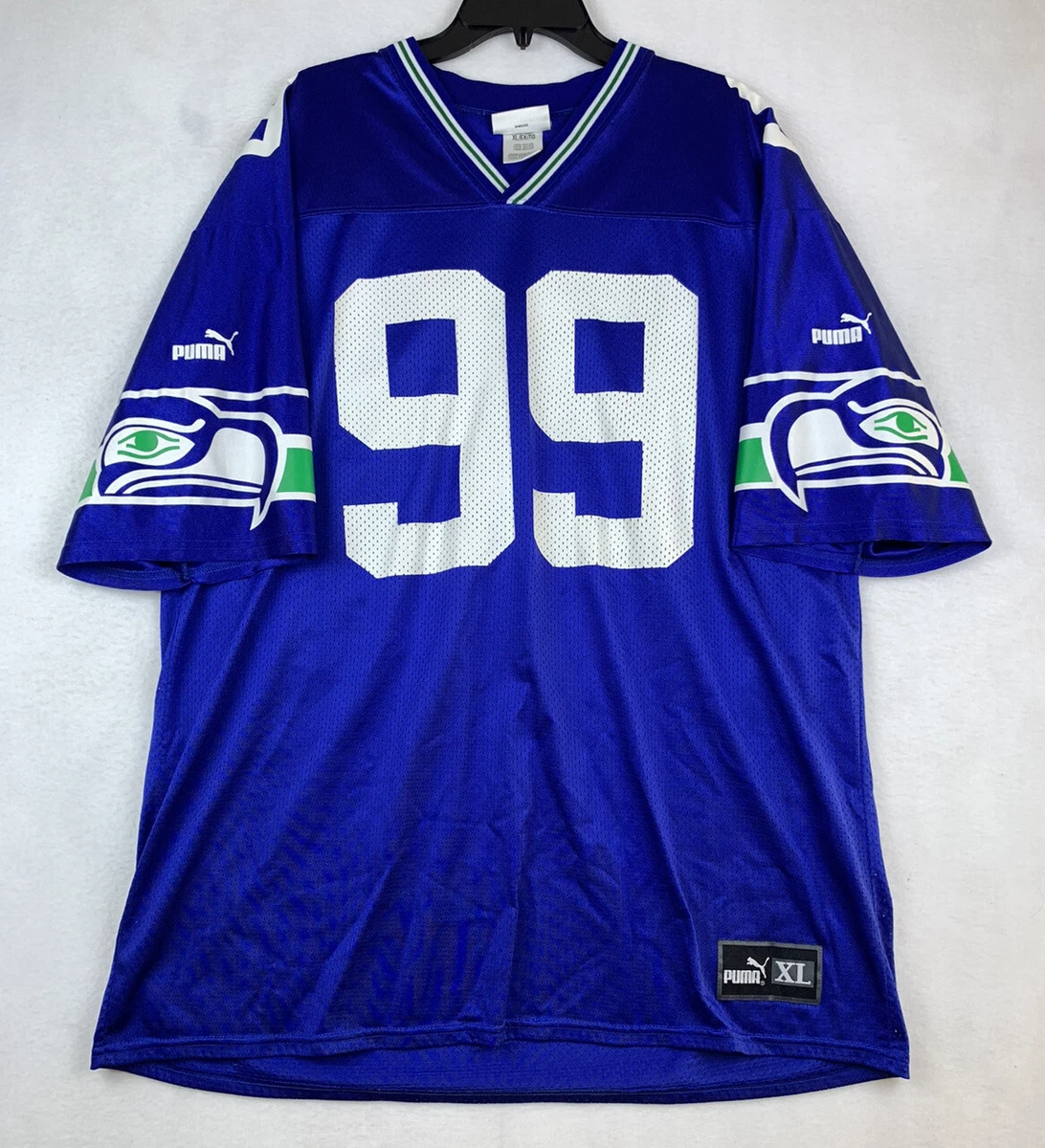 Rare Vtg Puma LEVON KIRKLAND 99 Seattle Seahawks Jersey Mens